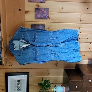 New Zara Denim Short Jumpsuit